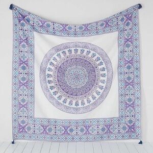 Urban Outfitters Purple and Blue Bohemian Tapestry